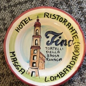 10” Vintage Ristorante Del Buon Ricordo R1997 Plate. Italian